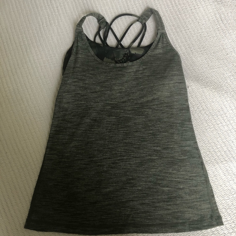 Lululemon tank with attached sports bra